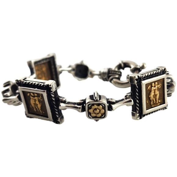 Tagliamonte 18K Yellow Gold & Sterling Psyche & Eros Bracelet #18556 - Picture 2 of 8